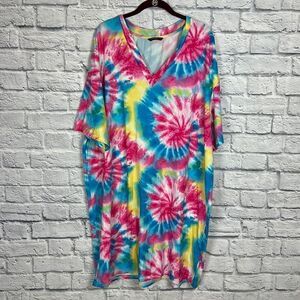 Shein Tie Dye Cover Up Dress Size 1XL